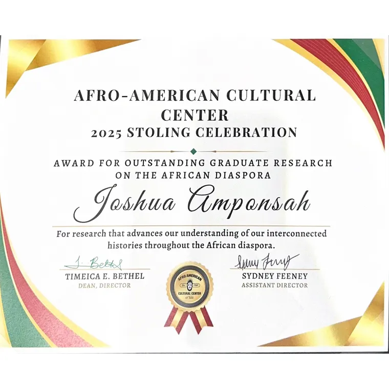 Outstanding Graduate Research on the African Diaspora